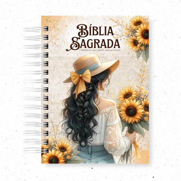 MULHER MORENA FLORAL GIRASOL